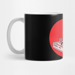 Robot Playing Drum Machine (pocket print size) Mug